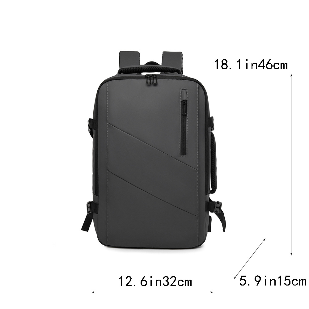 Nueva mochila de negocios Bolsa para portátil de tela Oxford de 16 pulgadas Bolsa de viaje para hombre USB de gran capacidad expandible