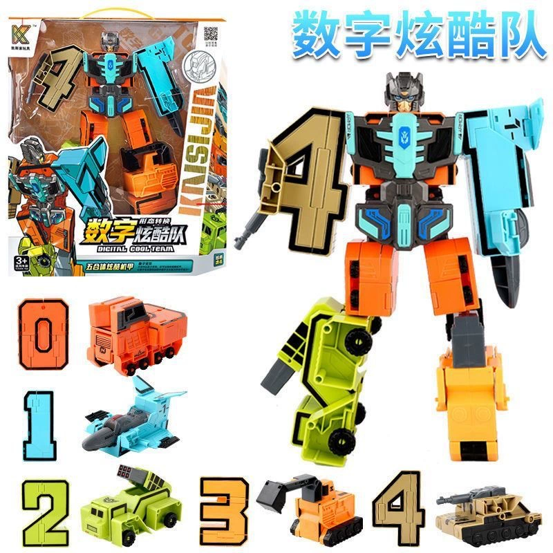 Big digital combined transformer, toy, robot, constructor for boys
