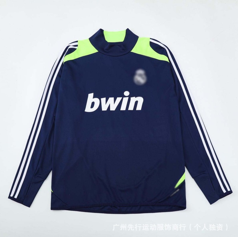 新款产品复古半拉长袖训练服上衣【S-2XL】联名皇马AC米兰运动服|undefined