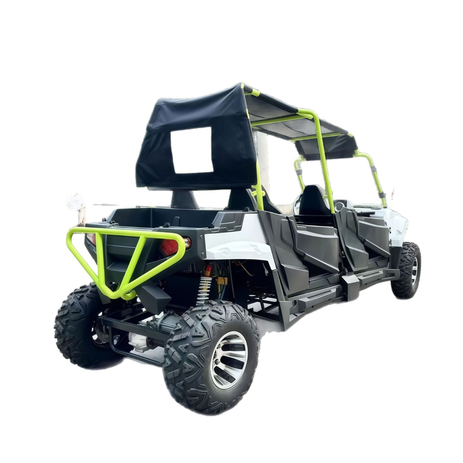UTV Todo Terreno 4x4 de 4 Asientos en Tubo de Acero con Transmisión por Eje