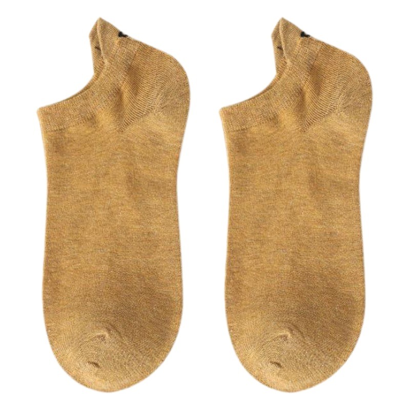 2020 nuevos calcetines de primavera y otoño personalidad japonesa y coreana talón bordado cara sonriente pareja barco Calcetines calcetines de algodón de color sólido ventas directas de fábrica