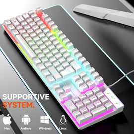 办公游戏键盘有线键盘电竞手感USB接口RGB光学高颜值厂家直销