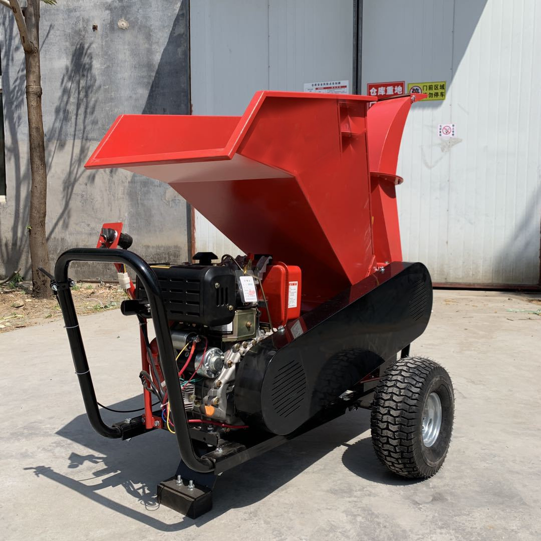 家用小型碎枝机 柴油树枝粉碎机 多功能园林养护果园树枝粉碎机