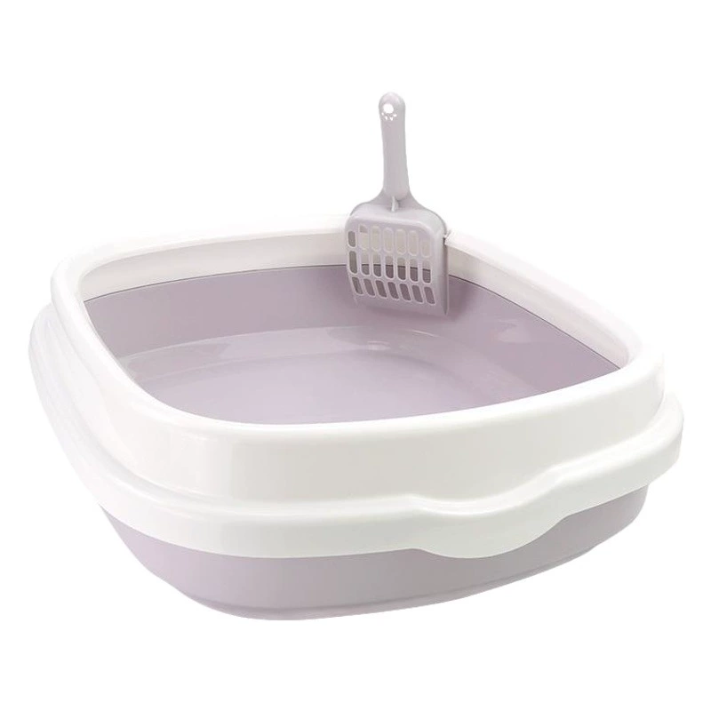 Оптовая продажа полукрытый брызгозащищенный эллиптический кошачий песчаный горшок для кошек