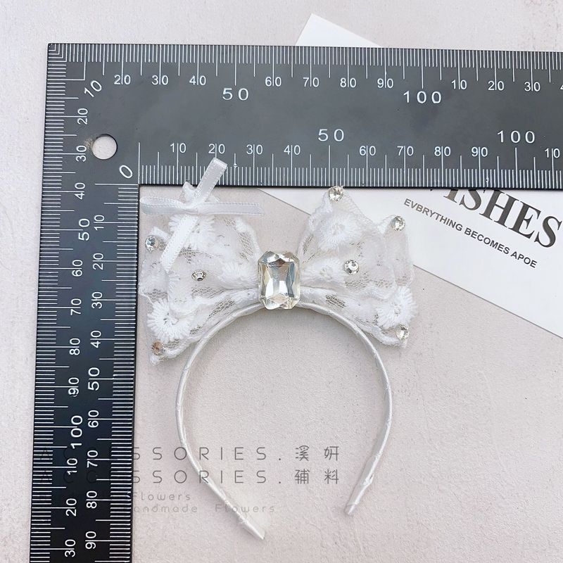 ラブブ ヘッドバンド DIY 白いウェディングドレスのリボン ラブブ人形ヘアバンド BJD人形 ミニフィギュアアクセサリー|undefined