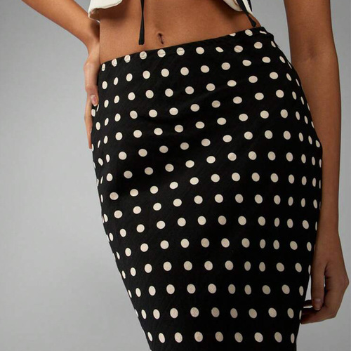 Cross-border eBay Amazon foreign trade half-length skirt 2025 summer European and American temperament body-shaping polka dot one-step skirt for women
