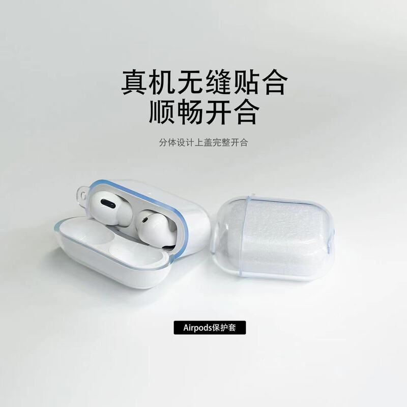 New Anti-Fall Tpu Transparent Case Suitable for AirPods 2 Earphone Case, Apple Wireless Bluetooth Pro 3Rd Generation 4 Earphone Case