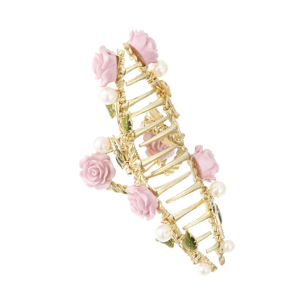 Metal Material Elegant Simple Style Women's Flower Metal Hair Claws