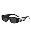 Fuchsia advanced sunglasses, retro glasses with letters, high-quality style, European style