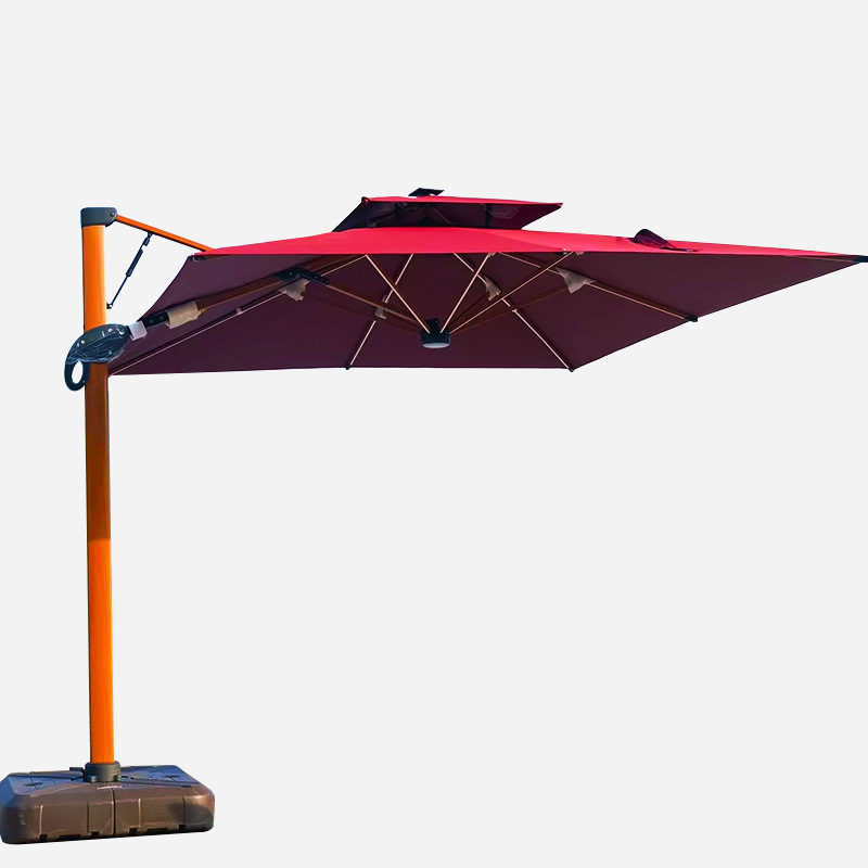 Sombrilla de jardín para exportación, modelo para patio, sombrilla romana para restaurante, hotel, cafetería, sombrilla hidráulica.
