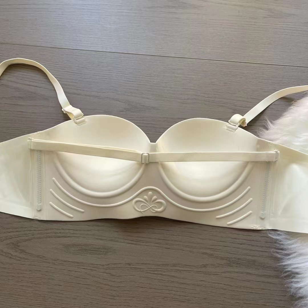 231 fuera del hombro media taza pequeño pecho empuja hacia arriba la ropa interior sin tirantes tubo superior belleza espalda antideslizante sin costuras inalámbrico sujetador traje