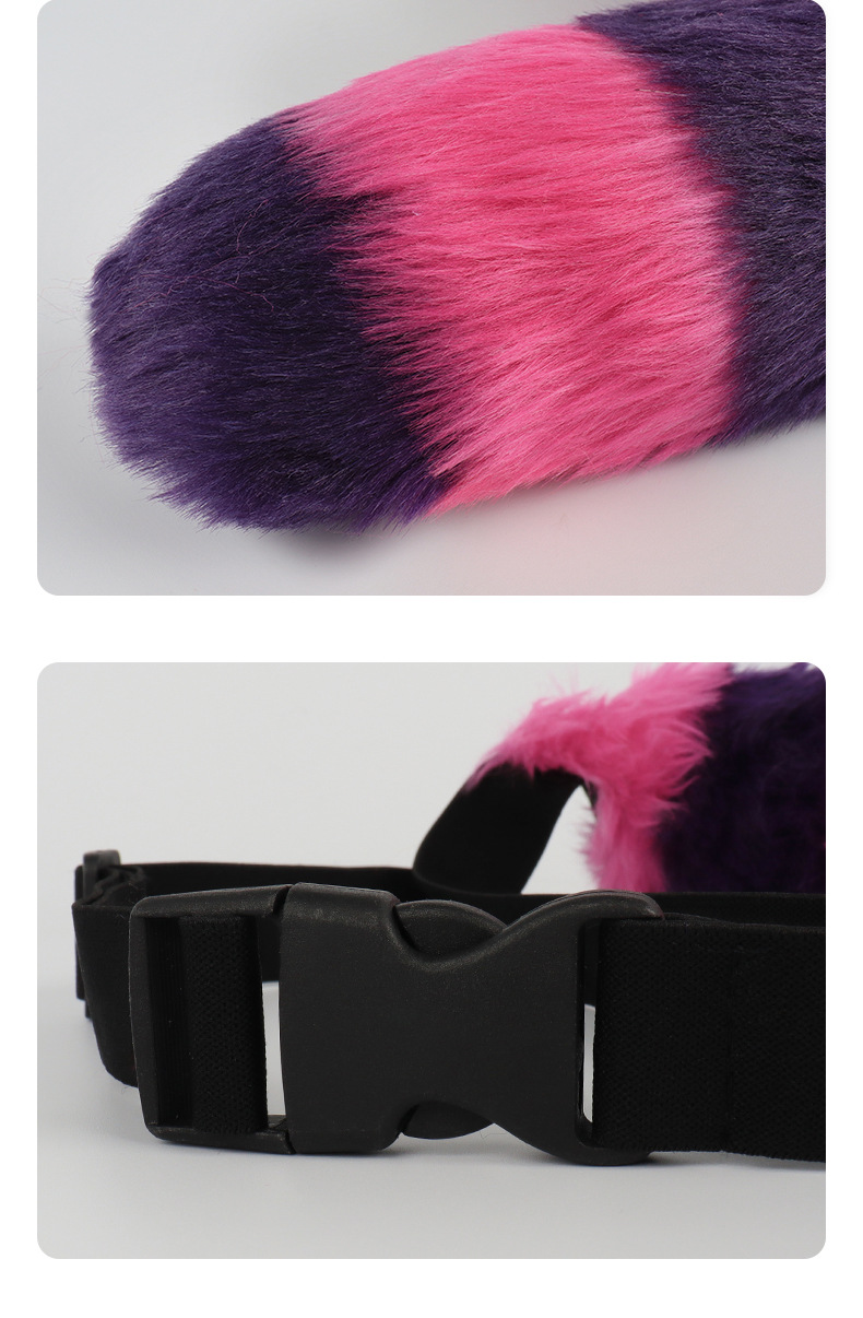 Halloween-Strümpfe mit gestreiften Katzenohren und Katzenschwanz, süße Cosplay-Overknee-Strümpfe, Halloween-Party-Requisiten_voghion.com