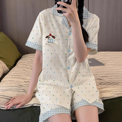 乳系甜妹風パーティー子犬パジャマ女性は夏にアニメ半袖の家庭服を着て卸売りすることができる