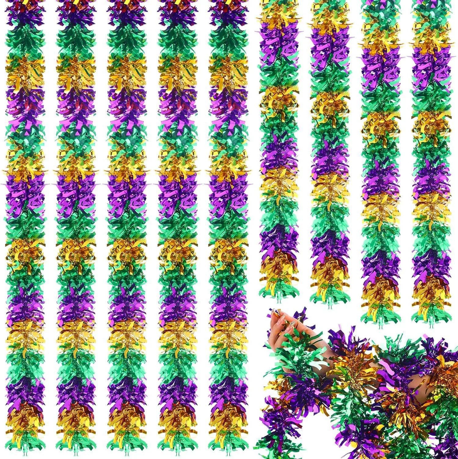 Carnaval transfronterizo colorido decoración cimeta sección color púrpura verde oro tela de la celebración diseño de la flor 9cm cifrado