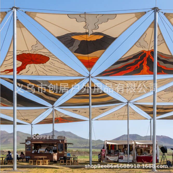 Triangular Sunshade Sail for Landscaping, Four-Corner Commercial Street, Swimming Pool Area, Decorative Canopy, Canvas Sunshade, Landscape Canopy