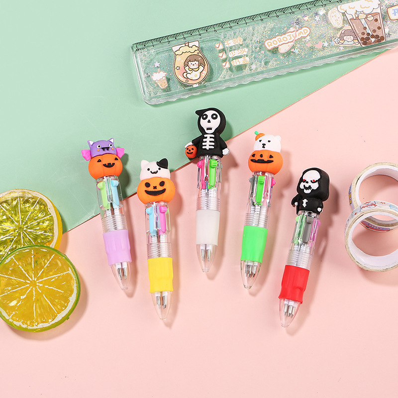 クロスボーダーハロウィンミニ4色ボールペンかわいい漫画カラーペンギフト小学生賞品卸売|undefined