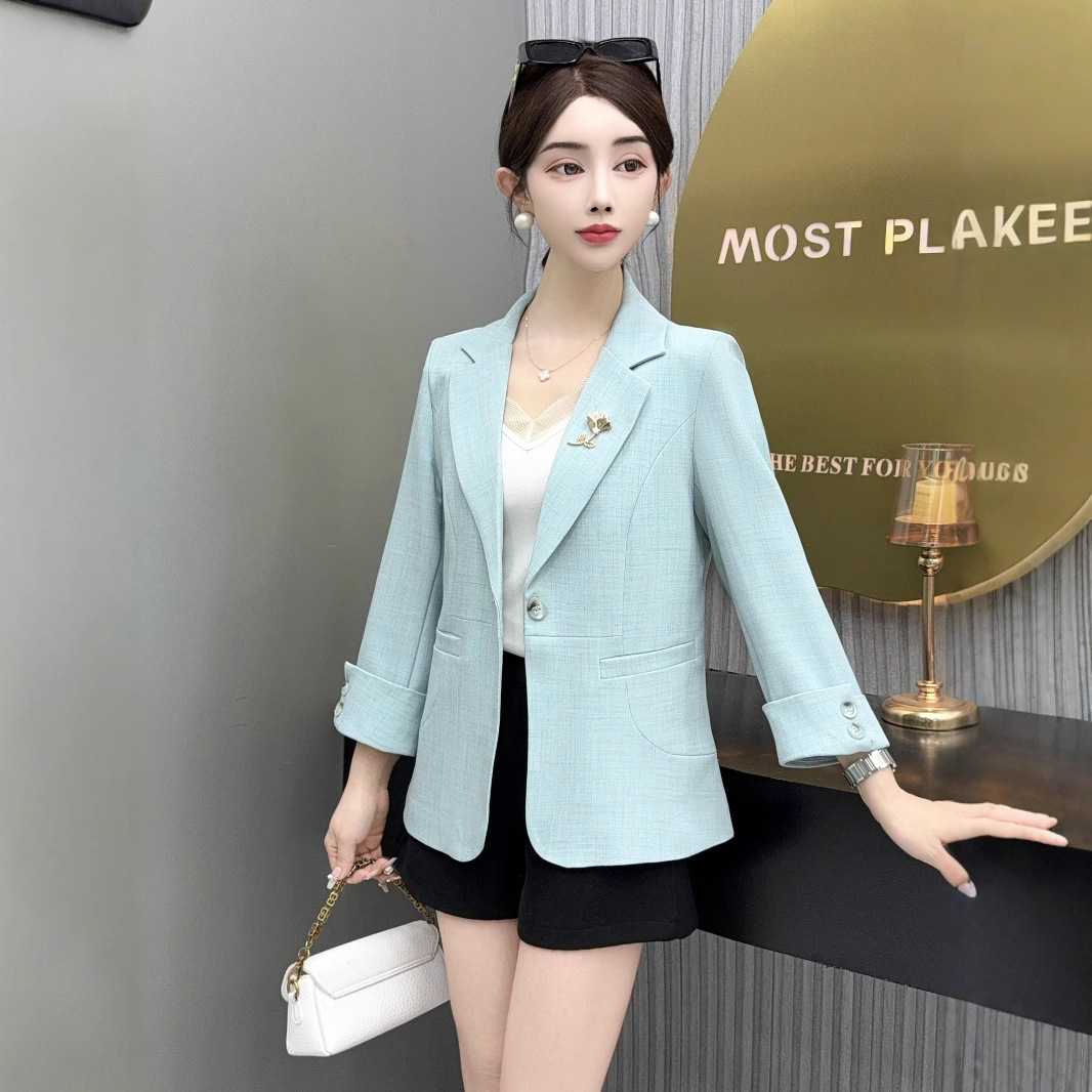 Spring and Summer New Women's Small Suit Fashionable All-match Elegant Slimming Western Style Casual Slim-fit Niche Design Sense Jacket