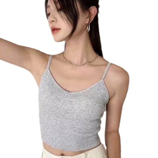 Beautiful Back Sling Small Vest Women's Thread Cotton One-piece Fixed Wrapped Chest Tube Top Women's Outer Wear Inner Slim Underwear