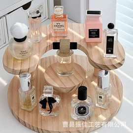 家用实木立管收纳架蛋糕点心多层支架玩偶手办置物架香水展示架