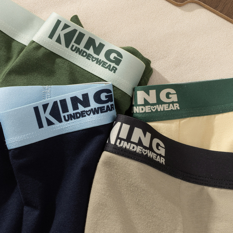 Ginseng Goji bactériano entrepierna hombre calzoncillos de algodón cuadrangular cabeza pro-piel ventilable calzoncillos deportivos fábrica de fuente