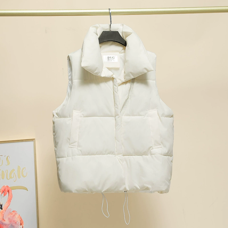 Новый хлопковый жилет в корейском стиле с воротником-стойкой, модный короткий жилет-жакет для студенток, осень-зима 2025