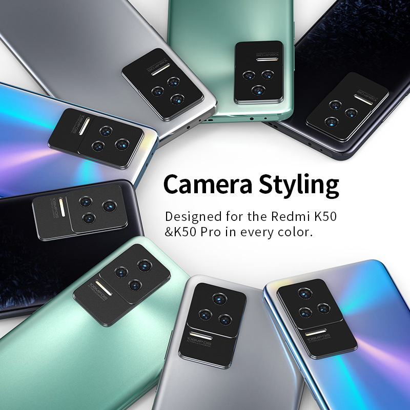 Suitable for Redmi K50 Pro Lens Film Ultra Rear Camera Aluminum Alloy Cut Out Frosted Camera Protective Cover