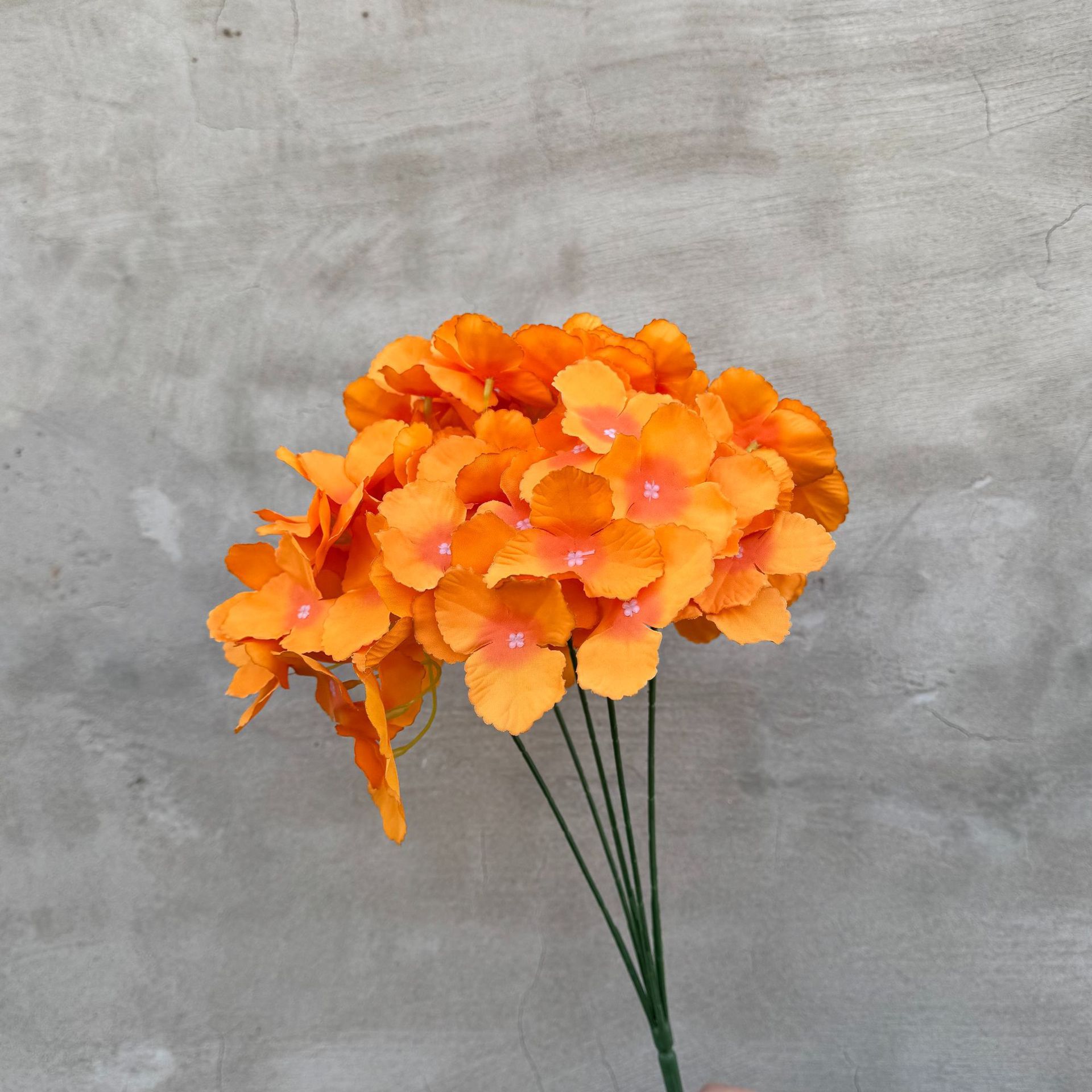 Hoa cẩm tú cầu 5 nhánh - cam đậm