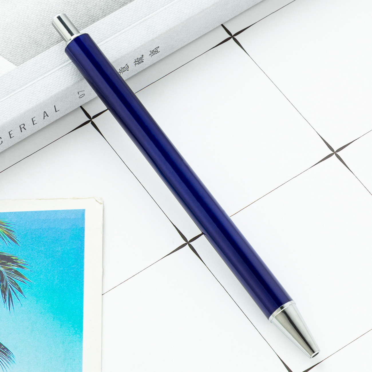 Bolígrafo de prensa de nuevo estilo, brillo creativo, regalo publicitario de metal, bolígrafo, logotipo imprimible, bolígrafo de prensa al por mayor