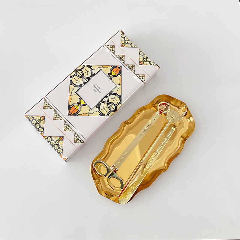 Conjunto de herramientas para velas de aromaterapia - Diseño moderno simple, incluye cortador de vela de acero inoxidable, extintor de vela y encendedor, venta al por mayor