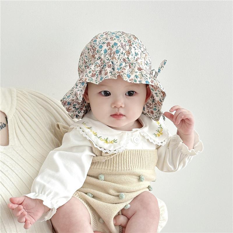Sombrero para bebés primavera y otoño delgada sombrero solar princesa lindo super lindo recién nacido sombrero de pescador sombrero transpirable