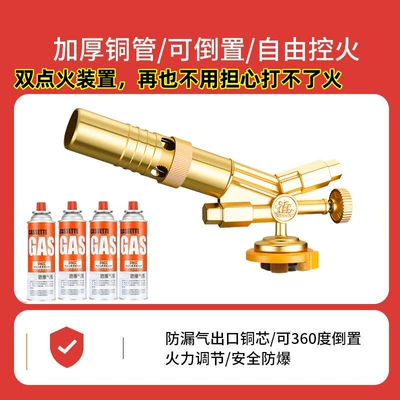 Head, Gas Tank Barbecue Igniter, Alovlandırıcı (Vozduşka/İqniter) - advanced-double-ignition-spray-gun-4-gas-tanks