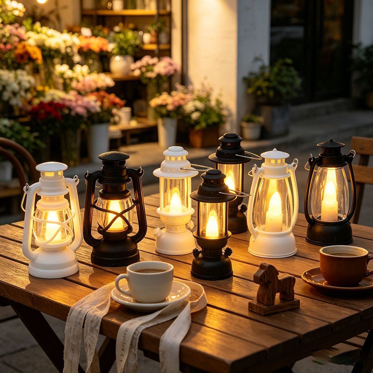 Vintage lámpara de queroseno vela electrónica luz de noche ambiente navideño vela led decoración decoración de mesa