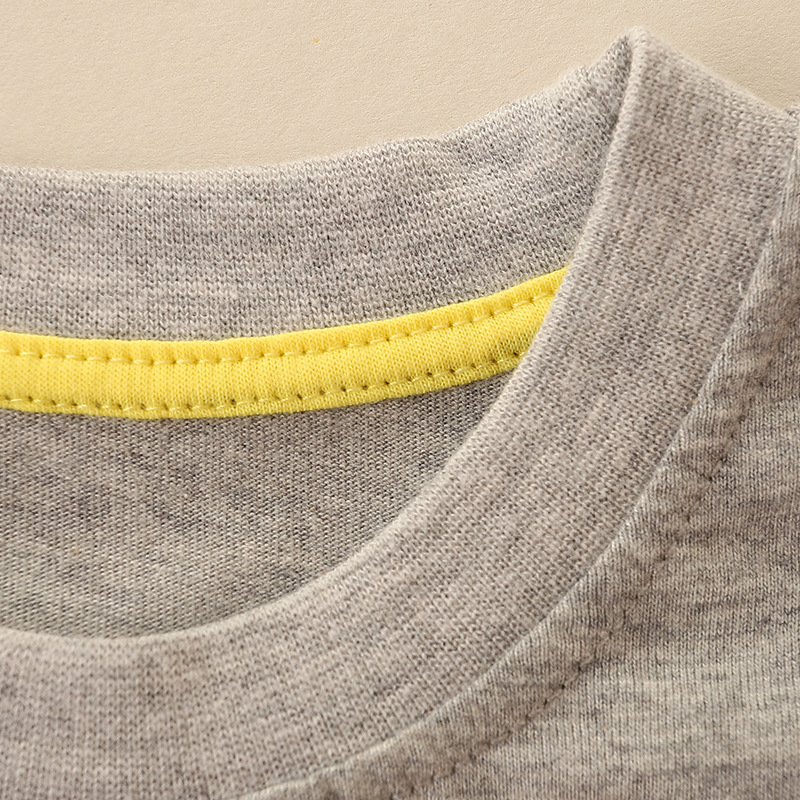 Camiseta de manga larga estilo europeo y americano para niñas, camiseta de algodón con estampado de dibujos animados para bebés