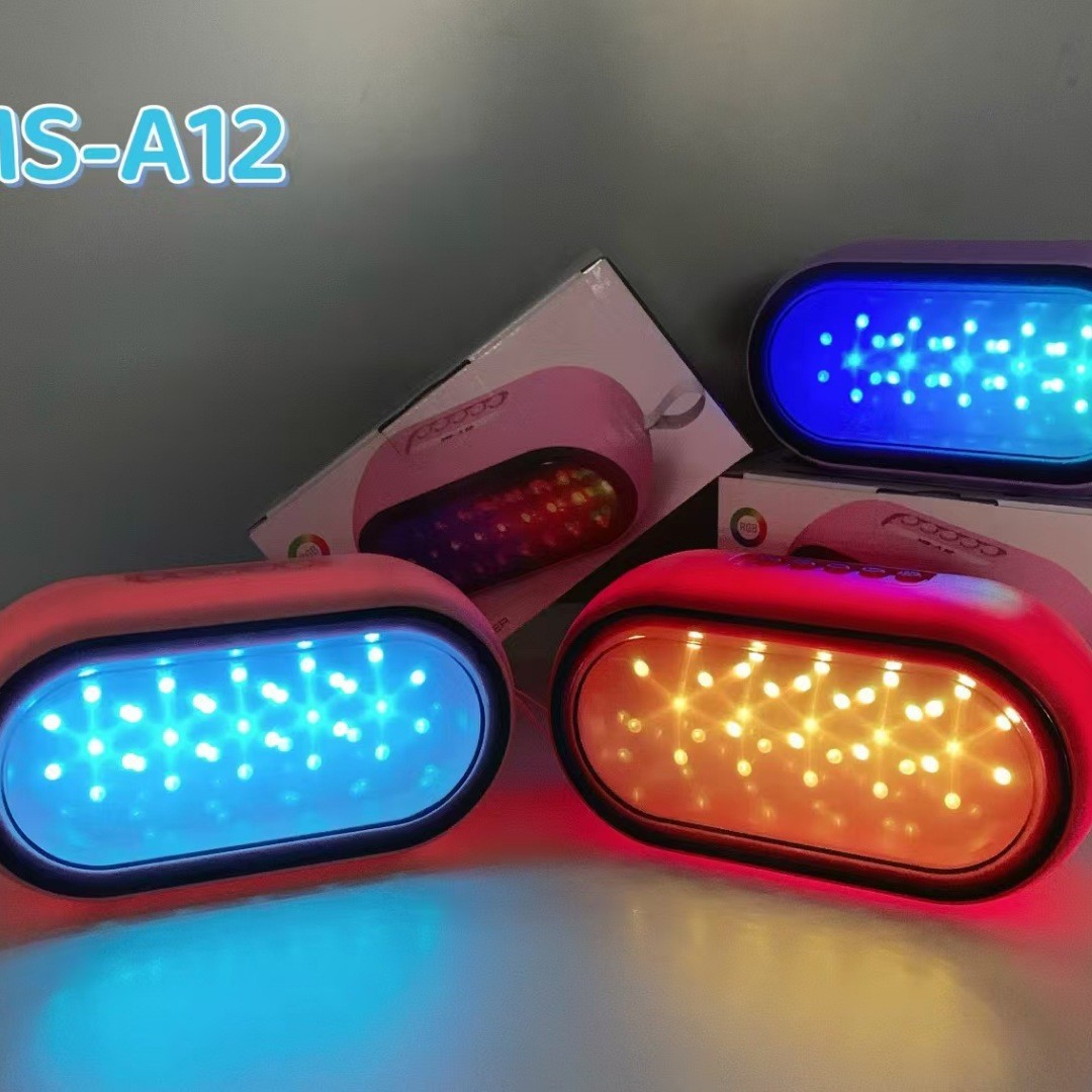 Transfronterizo MS-A12 altavoz Bluetooth de escritorio compacto portátil TWS sonido cool iluminación altavoz de tarjeta al aire libre