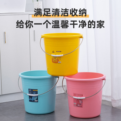 Thickened large plastic bucket washbasin household student dormitory portable bath bucket storage bucket washbasin set wholesale