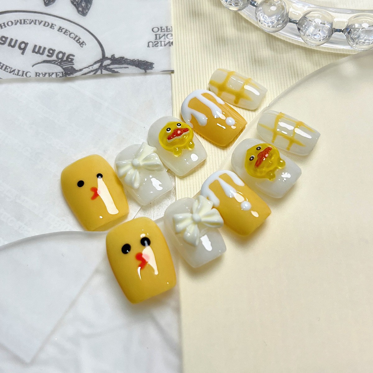 Manicure nuevo cristal ojo de gato usar uñas de alta calidad manuales manicure piezas de 10 piezas empaquetadas decodificación usar uñas al por mayor