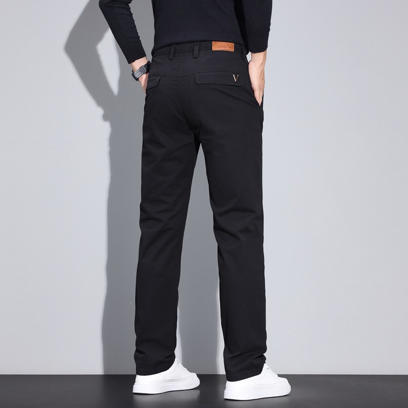 秋季休闲宽松纯棉直筒商务时尚百搭休闲修身长裤男限价168