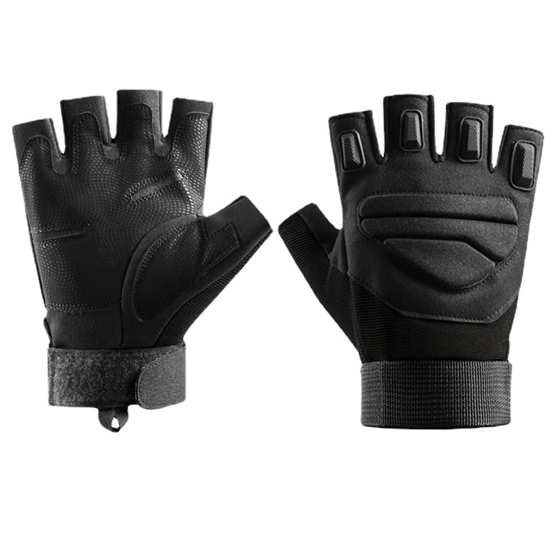 Guantes tácticos al aire libre equitación hombres y mujeres deportes fitness entrenamiento antideslizante transpirable resistente al desgaste rendimiento medio dedo guantes