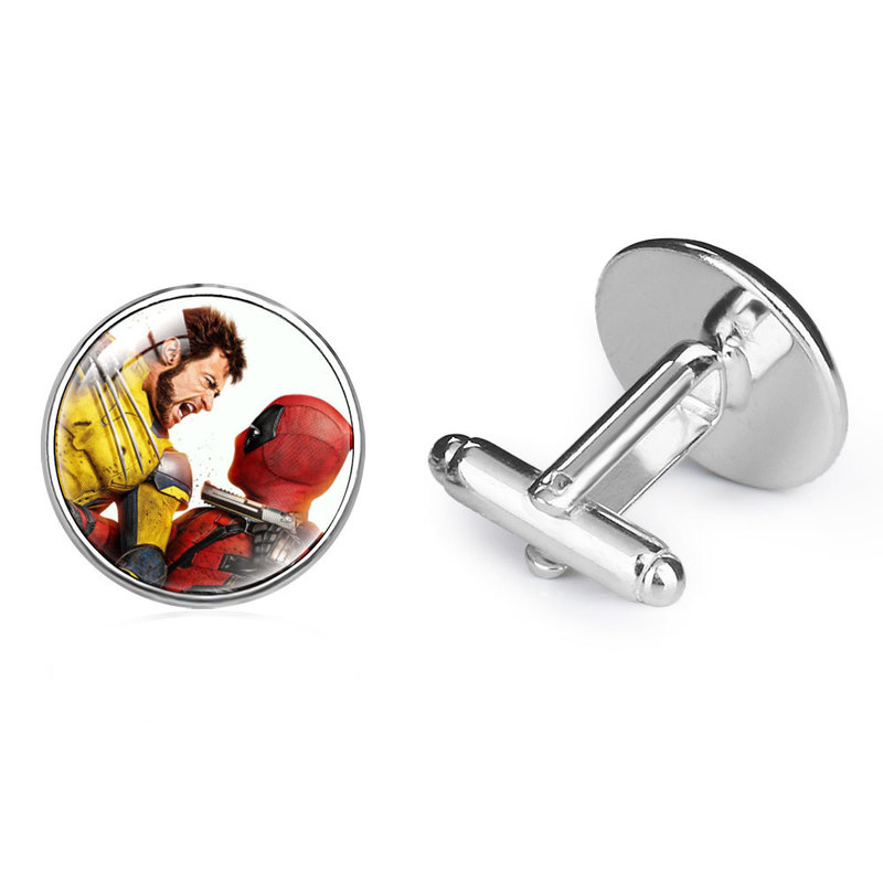Cross-border E-commerce Metal Deadpool Wolverine Cufflinks Men's French Shirt Cuff Button Cuff Nail cufflinks