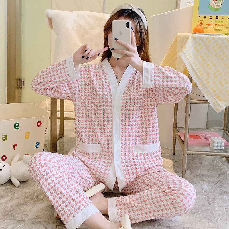임산부 잠옷 봄 가을 산후복 봄 여름 얇은 산후 3 모유수유 4개월 가정 5
