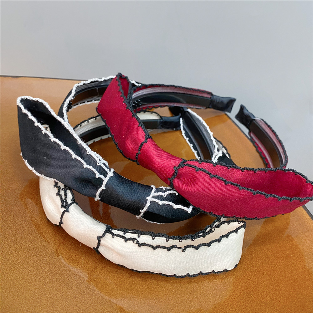 Korean Style Long Bow Thin Headdress Hit Color Headband With Teeth Buckle display picture 4