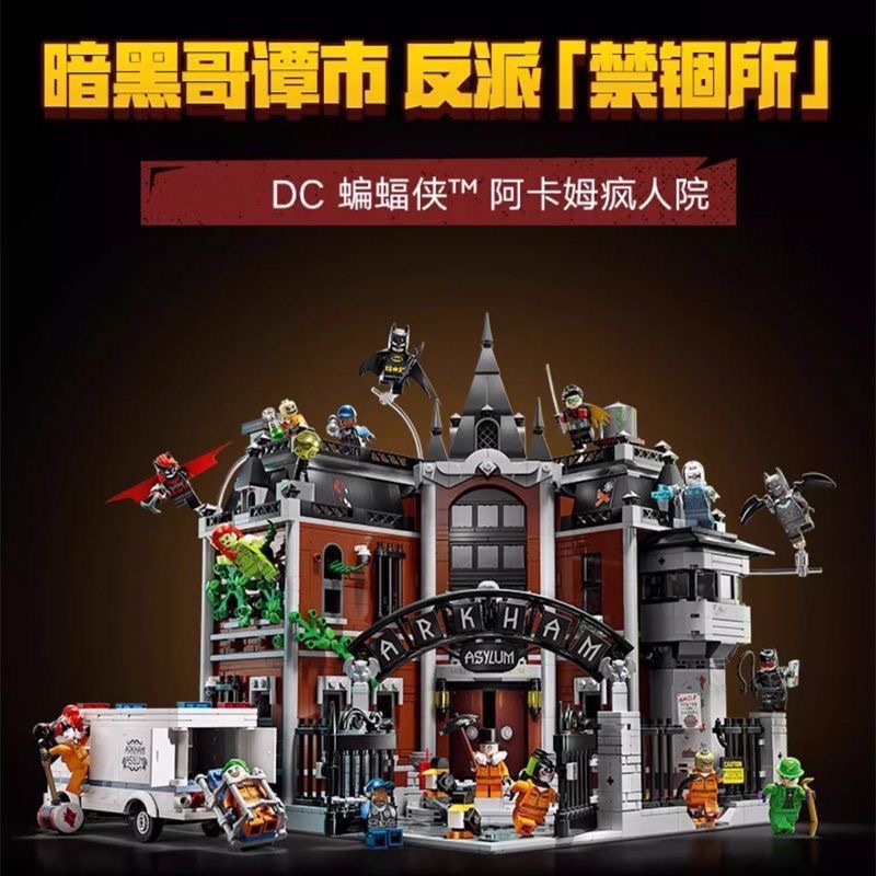 New Building Block Superhero Batman Arkham Asylum 76300 Boy Assembly Toy Kidsren's Gift