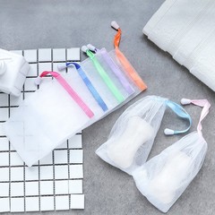 カラーリボン泡立てネット石鹸袋手作り石鹸泡立てネット洗顔石鹸ネットは泡ネットの卸売りをかけることができます。