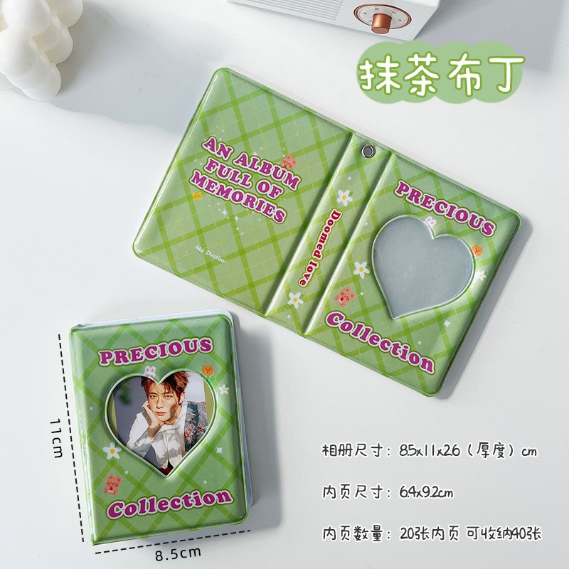 Corea del Sur ins estilo lindo oso cereza conejo 3 pulgadas Polaroid álbum estrella aidou álbum pequeño tarjeta de almacenamiento libro