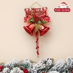 圣诞节装饰年新款铃铛挂件摆件小花环场景布置圣诞树装饰