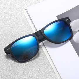 外贸款女式偏光太阳镜 时尚复古方框米钉眼镜 驾驶员sunglasses