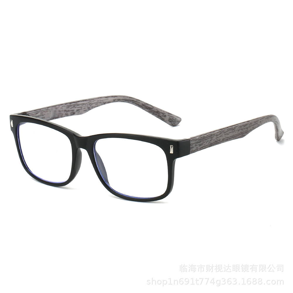 2025 新ファッション木目調スプリングヒンジ老眼鏡中高年レトロ抗青色光老眼鏡卸売