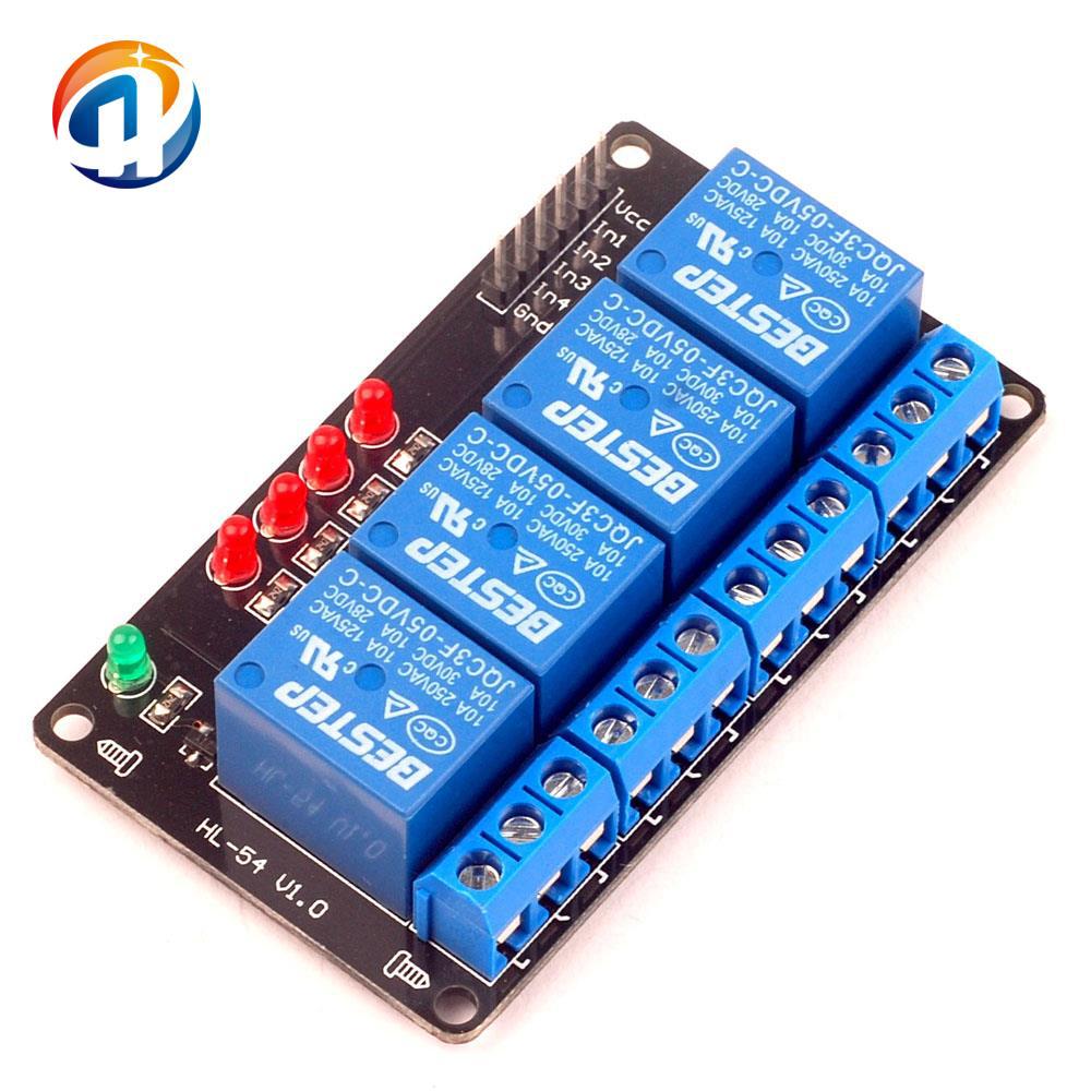 BESTEP 4路 继电器模块 低电平 5v 带灯 黑板