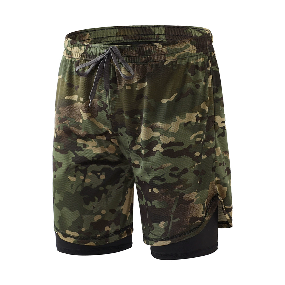 ESDY Sports travel camouflage summer trousers for leisure, sports leggings with shorts for gym, set