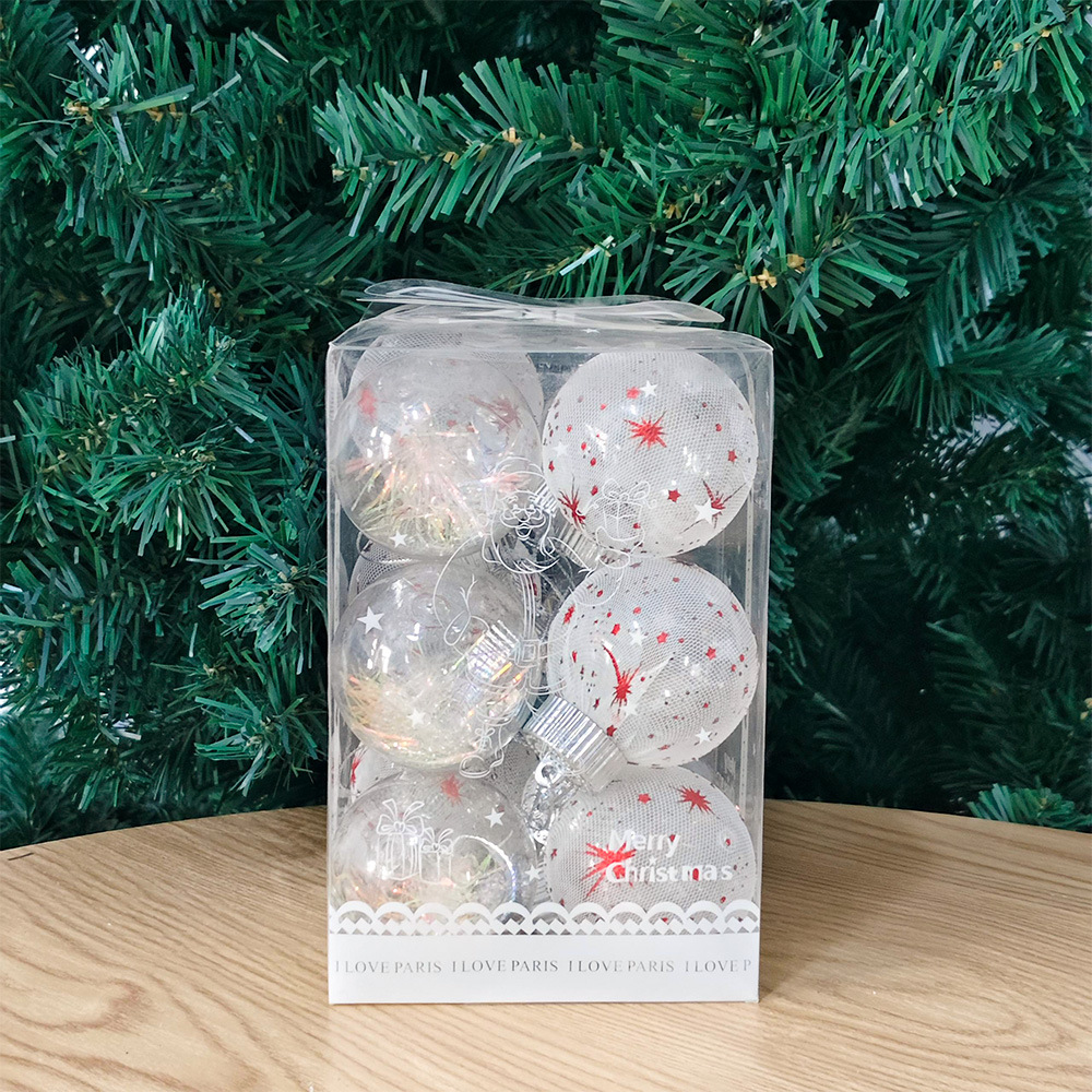 Navidad dorada bola pintada bola decoración de árbol de Navidad colgante decoración de ventanas decoración de decoración colgante decoración de Navidad